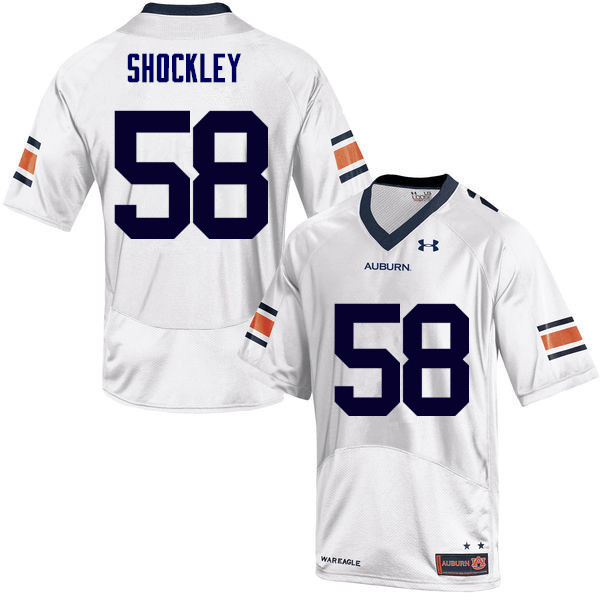 Men Auburn Tigers #58 Josh Shockley College Football Jerseys Sale-White